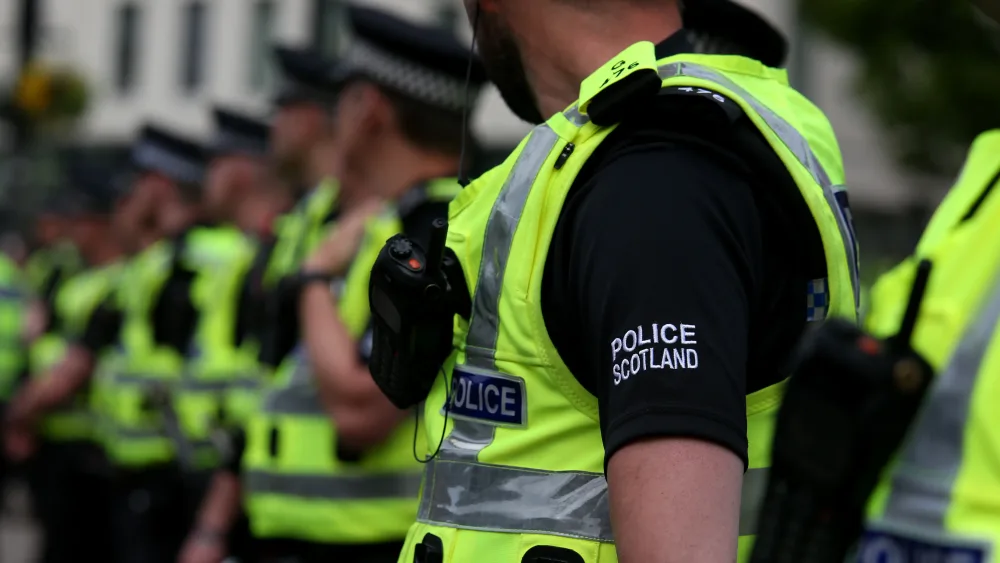 A row of police officers