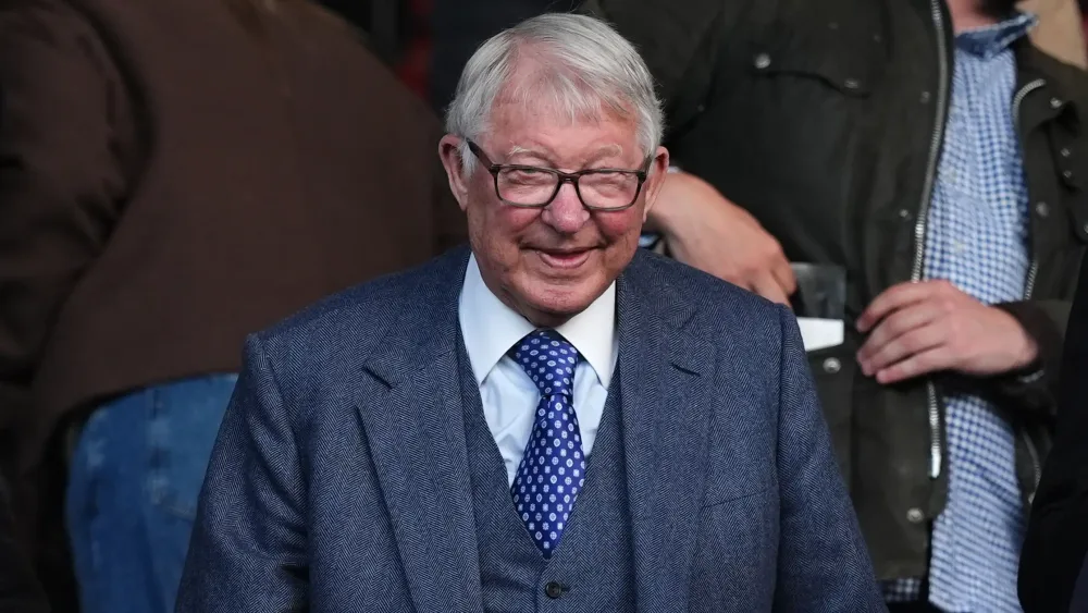Sir Alex Ferguson in the stands at Old Trafford last year