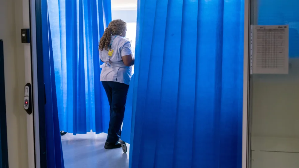 A general view of staff on a NHS hospital ward