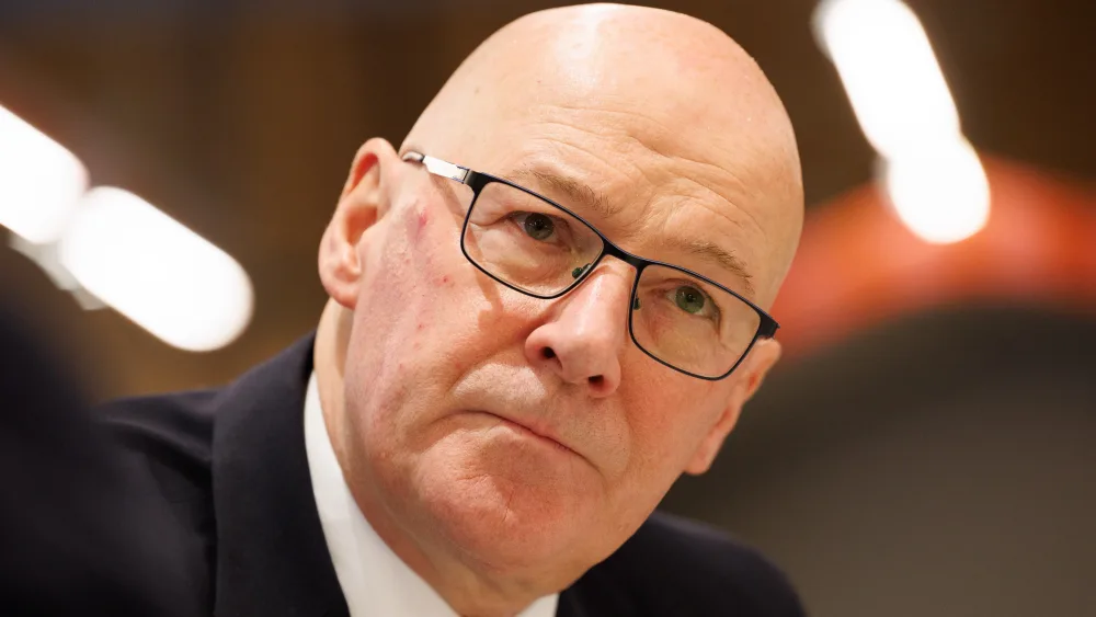 John Swinney looking stern
