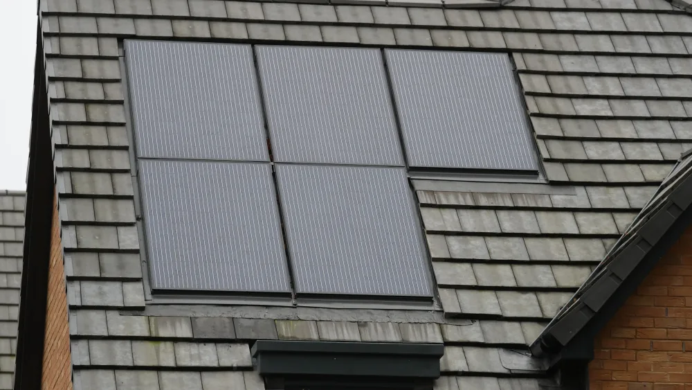 Solar panels on a roof