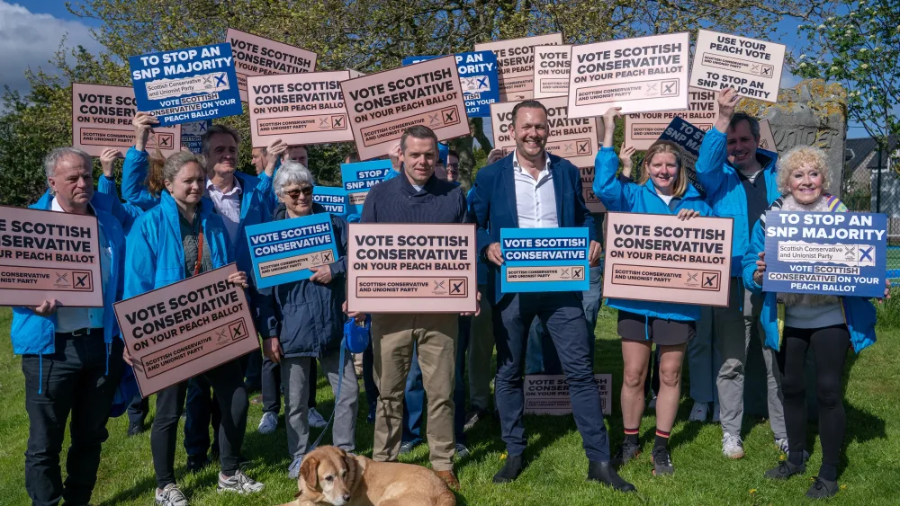 Russell Findlay campaigning