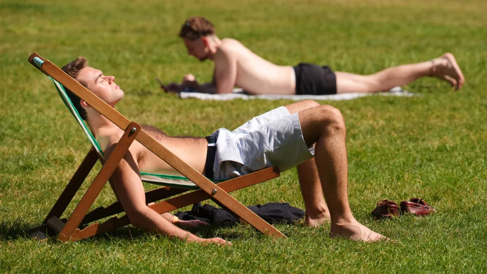 People in deckchairs