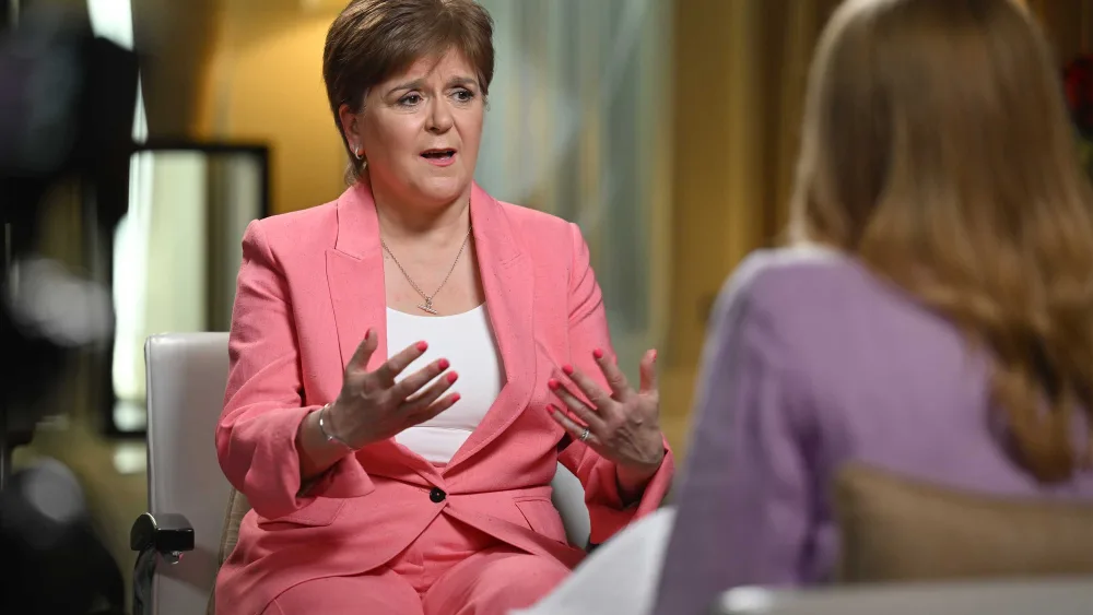Nicola Sturgeon on Sunday with Laura Kuenssberg