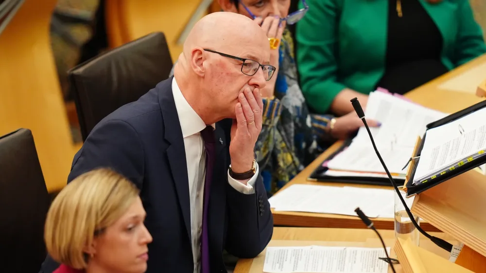 John Swinney during FMQs