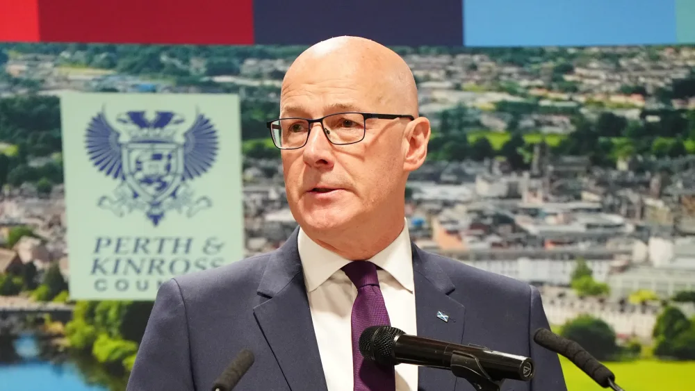 First Minister and SNP leader John Swinney after winning his seat in Perthshire North in last week's election