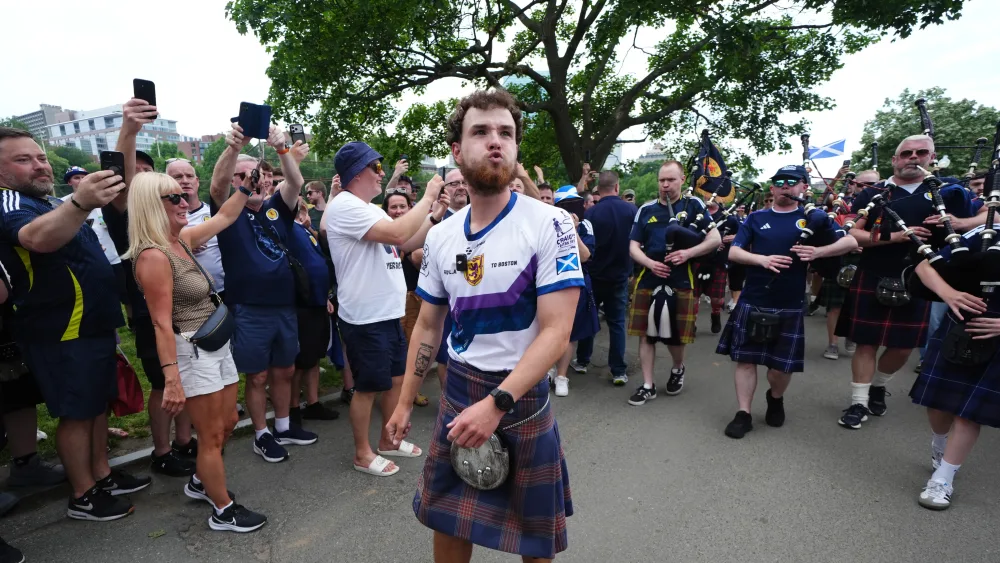 Scotland fan Craig Ferguson at Finish Line