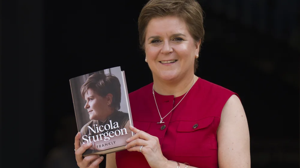 The former first minister spoke about her book, Frankly, at the Boswell Book Festival on Sunday.