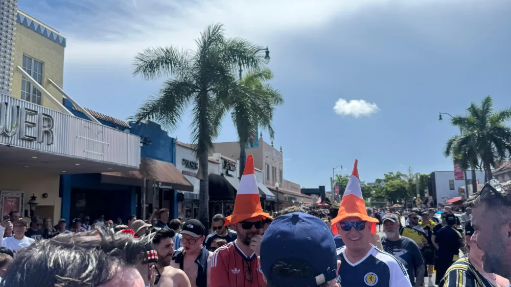 The Tartan Army appeared en masse in Little Havana on Monday, and are expected to do the same in South Beach later on Tuesday. (Ryan McDougall/PA)