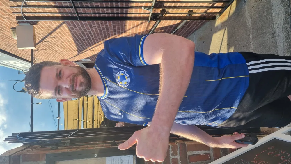 Tomas Dempsey, 33, is a Irishman living in Boston, who has supported Scotland during the World Cup. (Ryan McDougall/PA)