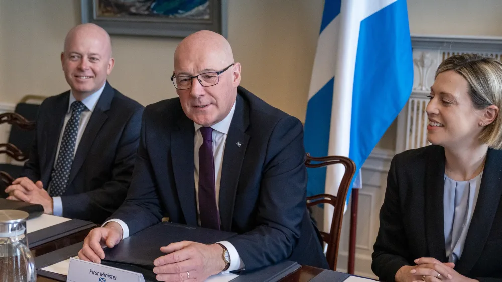 John Swinney and Jenny Gilruth at the Scottish Cabinet table