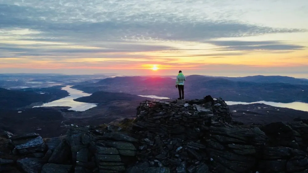 Alasdair Iain Elder taking in the view on one of the Hebridean hills he’ll have to tackle