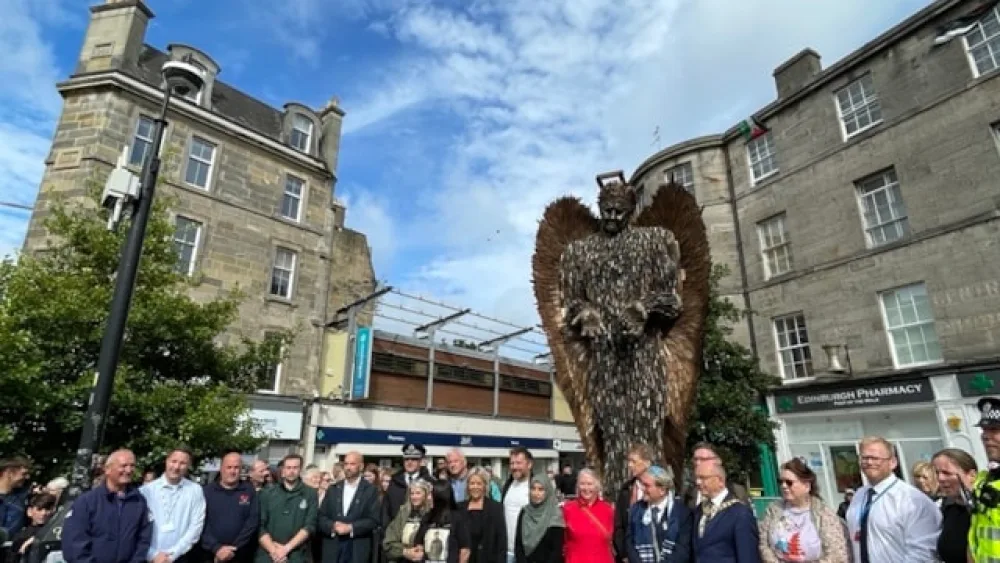 Unveiling of Knife Angel statue