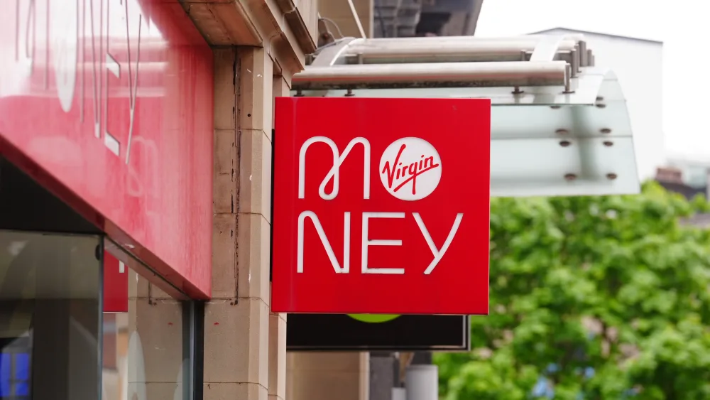 A Virgin Money branch sign