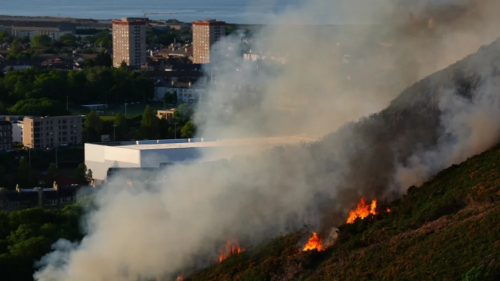 Holyrood Park fire